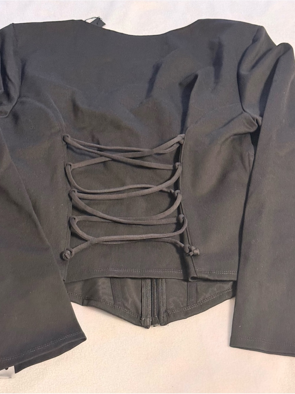 New TA3 Mega Sculpting Square Neck Long Sleeve Top in black. 3X - Picture 7 of 12